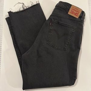 Levi’s black ribcage straight jeans
